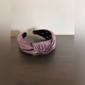 Lele Sadoughi Silver Berry Velvet Knotted Headband
